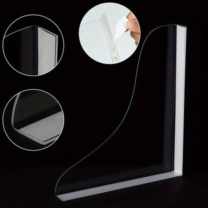 2-Pack Clear Acrylic Splash Guard 2-Pack Clear Acrylic Bathroom Splash Guard - Easy to Clean, Hygienic Shower Bathtub Water Barrier - Durable Plastic Sink Splashproof Baffle for Homeowners